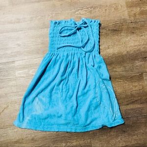 Terry Cloth Dress/Cover-up with Silver Foil Detail